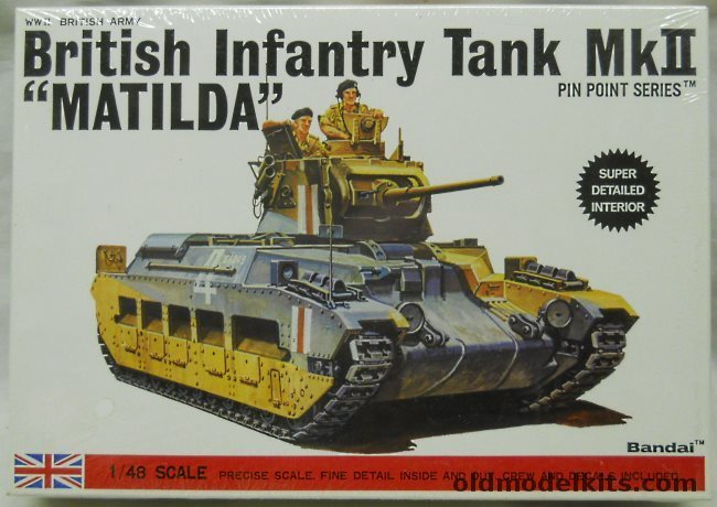 Bandai 1/48 British Infantry Tank MkII Matilda, 8363 plastic model kit
